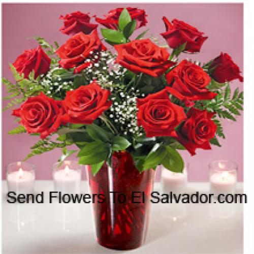 Elegant 12 Red Roses