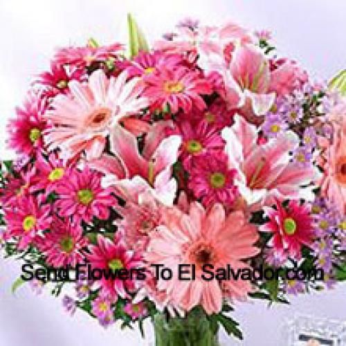 Romantic Assorted Flowers in Vase