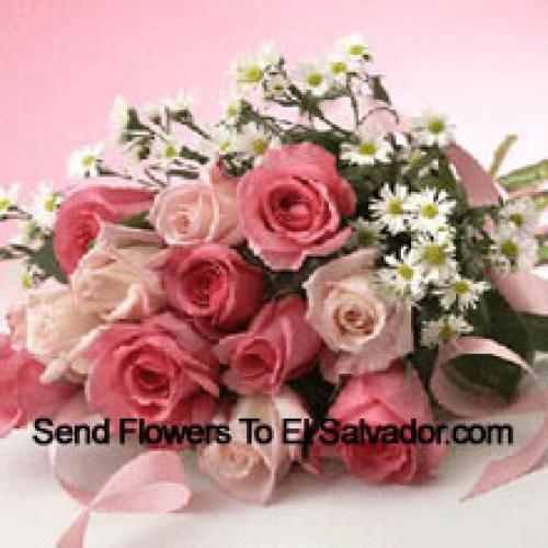 12 Heavenly Pink Roses