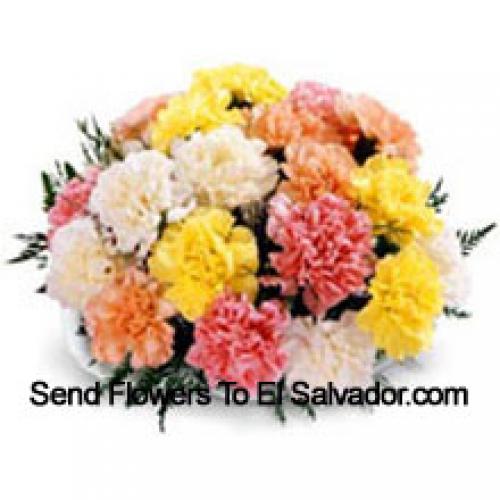 24 Assorted Carnation Basket