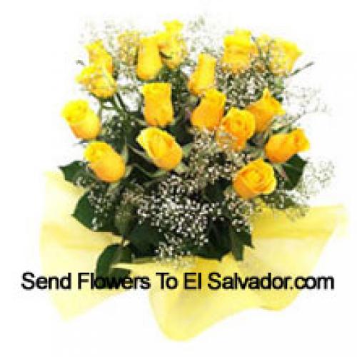 Cute Yellow Roses Bunch