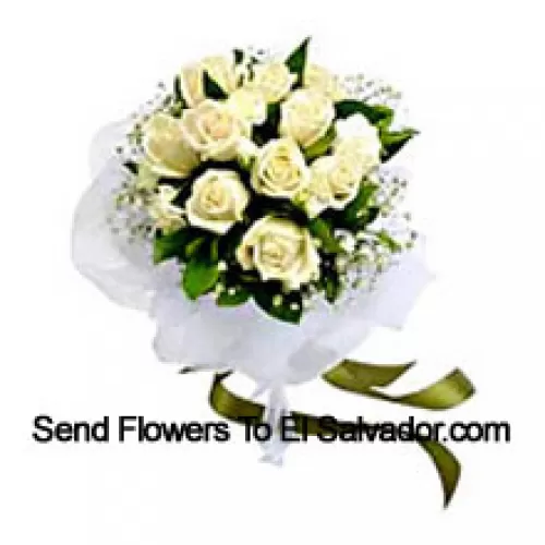 Bunch Of 12 White Roses