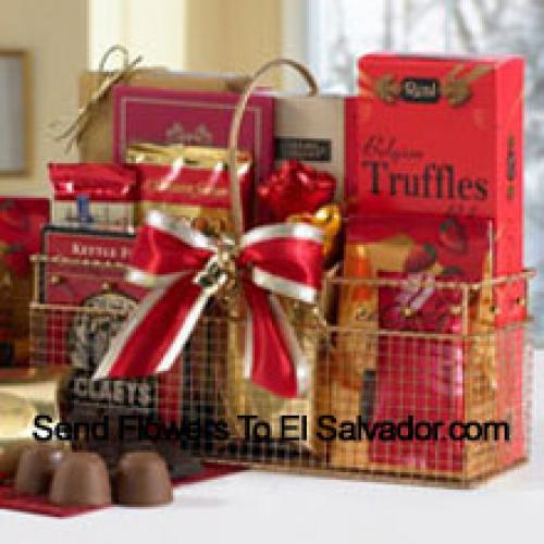 Heerlijke Assortiment Chocolade Mand