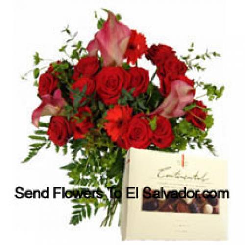 Rosas y Gerberas con Chocolates Importados